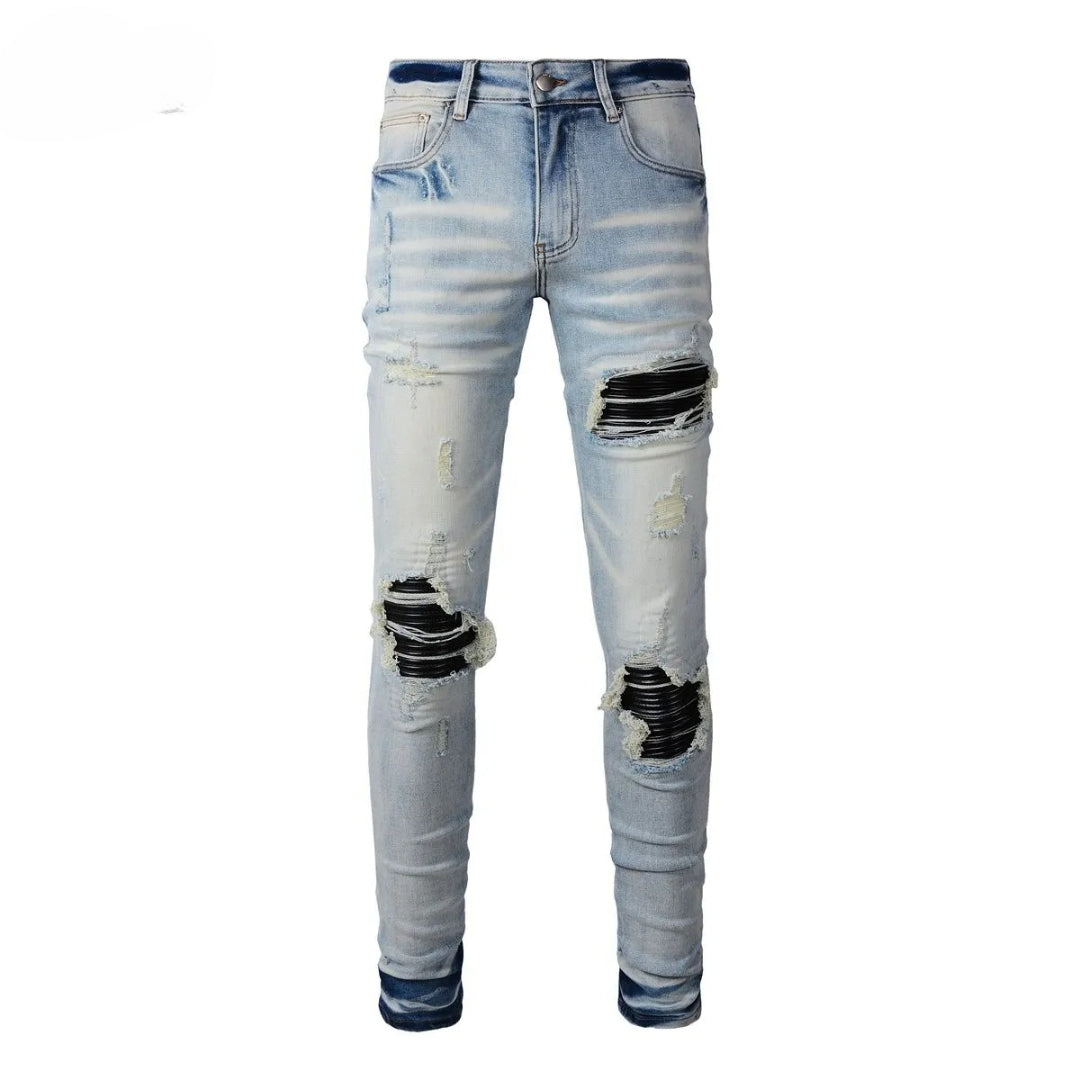 AM Jeans Black Patches