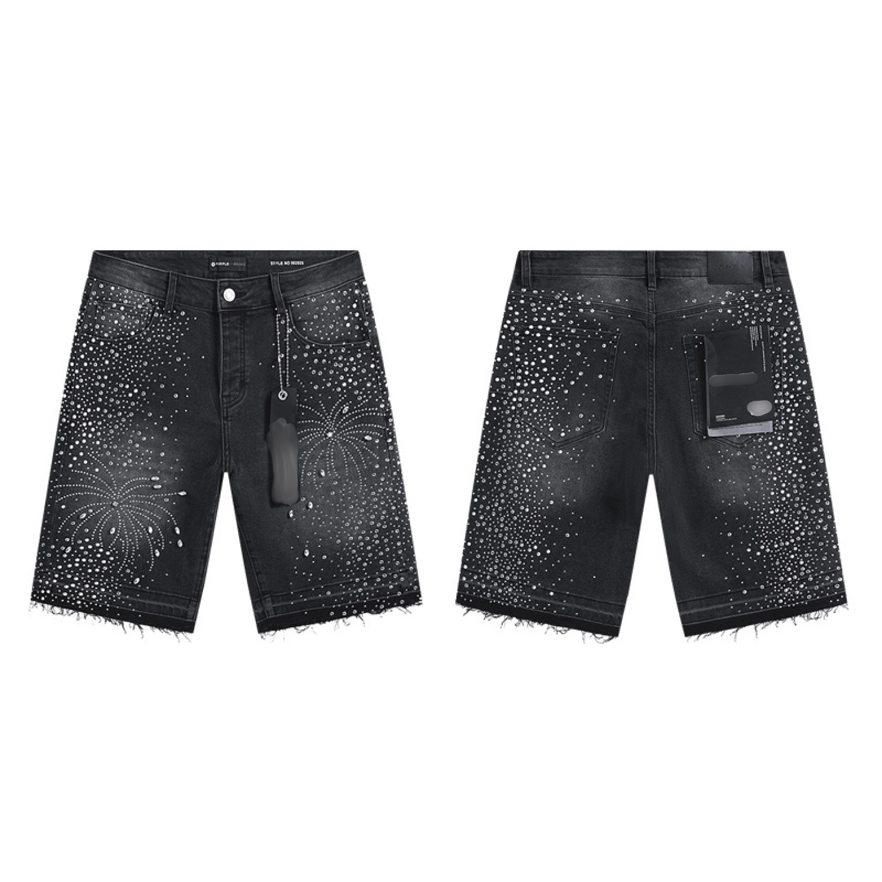 Prple Jorts Black