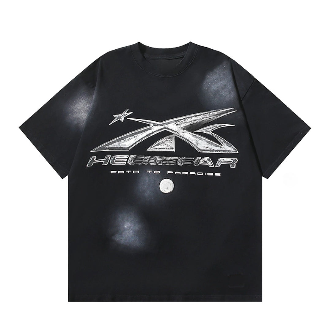 H-S Logo Gel Black T-Shirt