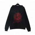 🕸️ Red Rhinestone Hoodie