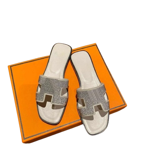 HRMS Sandals White Sparkle